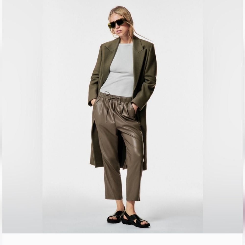 ZARA Faux Leather Weekend Pants